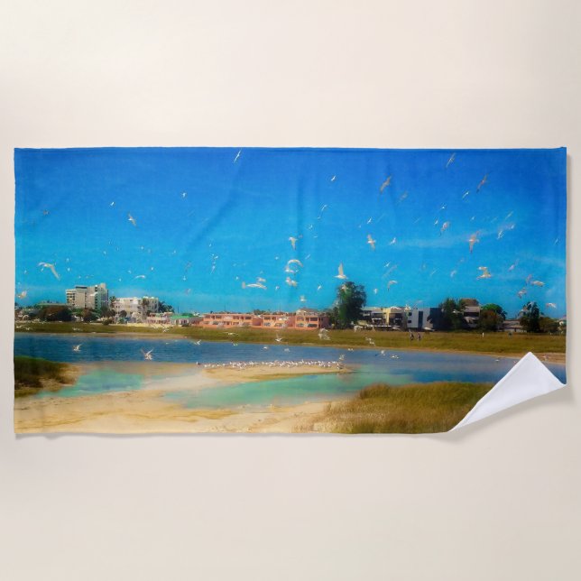 Serviette De Plage Oiseaux Partout (Devant)