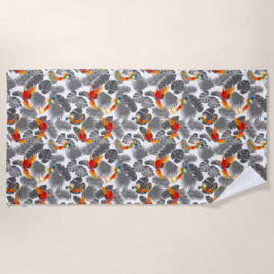 Serviette De Plage oiseaux tropicaux
