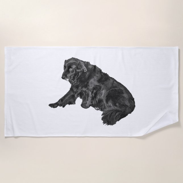 Serviette De Plage Ombrage minimal, Snowbird Lounge Chien (Devant)