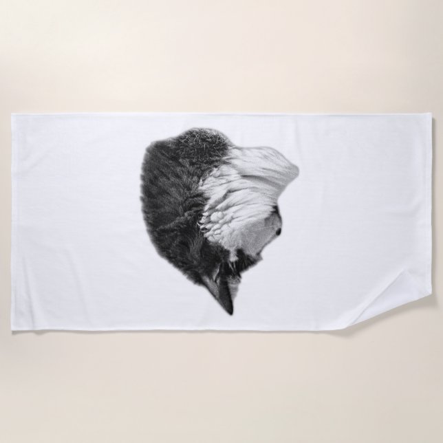 Serviette De Plage Ombre et solitude (Devant)