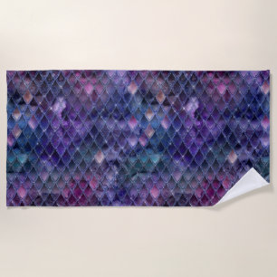 Serviette De Plage Ombre violet chatoyante et Parties scintillant Dra