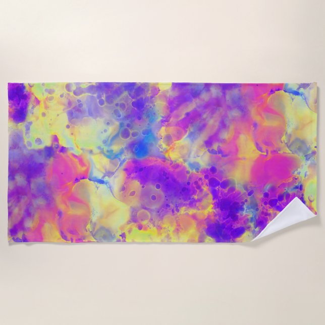 Serviette De Plage omnivision fantaisie encre : (Devant)