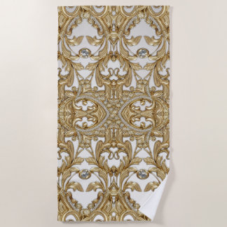 Serviette de plage or décorative