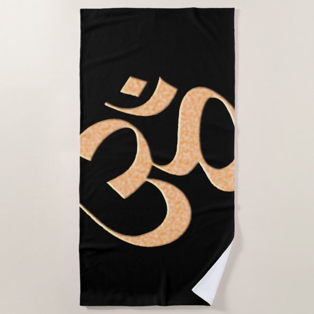 Serviette De Plage Or Om  (Devant)