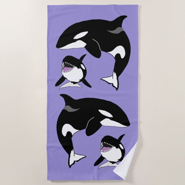 Serviette De Plage Orca Killer Whale (Devant)