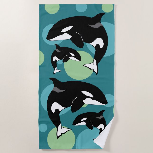 Serviette De Plage Orca Killer Whale (Devant)