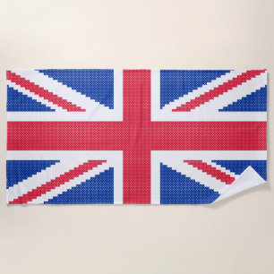 Serviette De Plage Original cross-stitch design Union Jack
