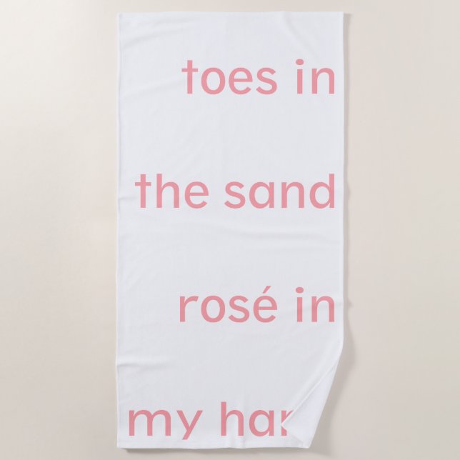 Serviette De Plage orteils dans le rosé de sable dans ma main (Devant)