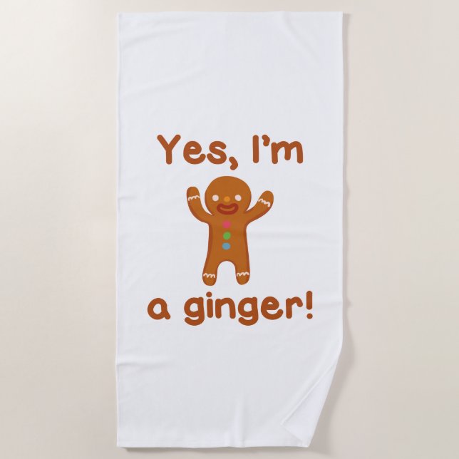 Serviette De Plage Oui, je suis un Ginger ! (Devant)