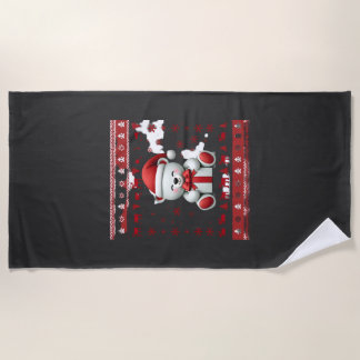 Serviette De Plage Ours de Noël Noël (5)