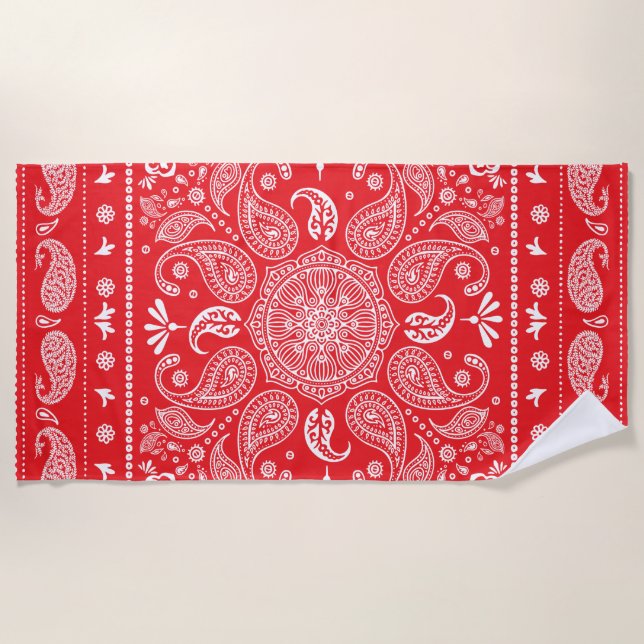 Serviette De Plage Paisley Design-1 Beach Towel (Devant)