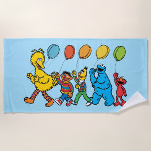 Serviette De Plage Pal de rue Sésame Ballons de parti