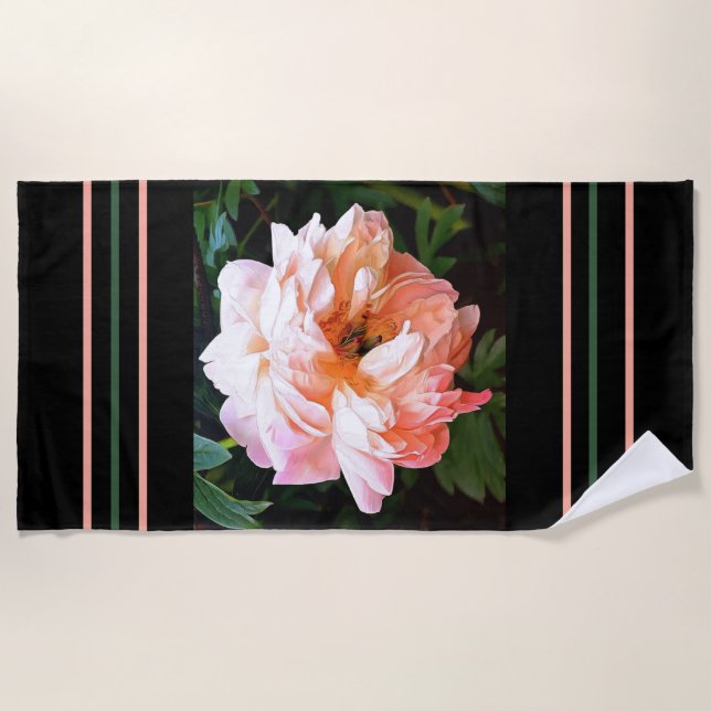 Serviette De Plage Pale Peach Peine (Devant)