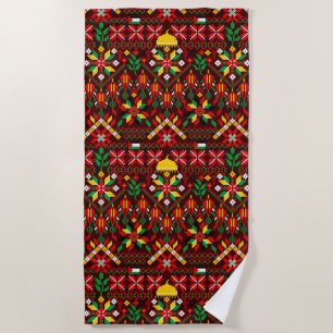 Serviette De Plage Palestine Tatreez Broderie traditionnelle