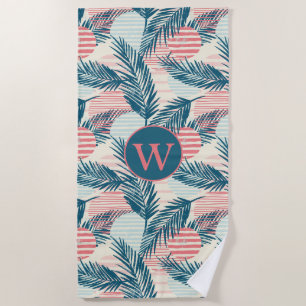 Serviette De Plage Palm Feuille Tropical Summer Beach Towne