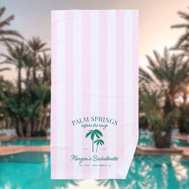 Serviette De Plage Palm Springs Avant Les Anneaux Bachelorette (Créateur téléchargé)