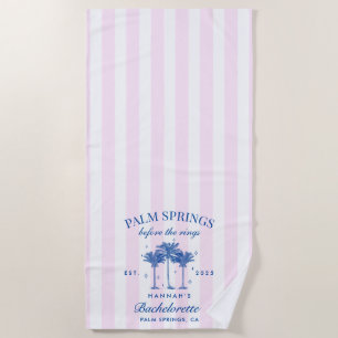 Serviette De Plage Palm Springs Avant Les Bagues Bleu Enterrement de
