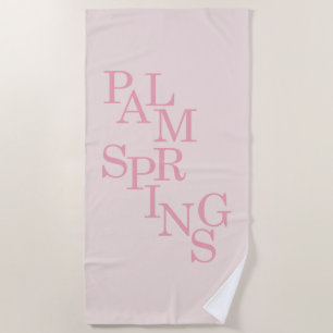 Serviette De Plage Palm Springs rose pâle