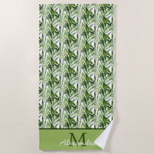 Serviette De Plage Palm Tropical Feuille Motif côtier