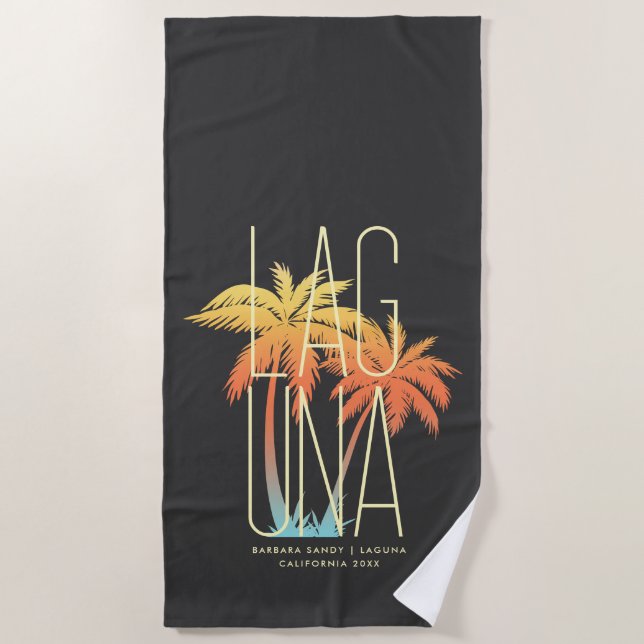 Serviette De Plage Palmier Tropical moderne Summer Beach Vacances (Devant)