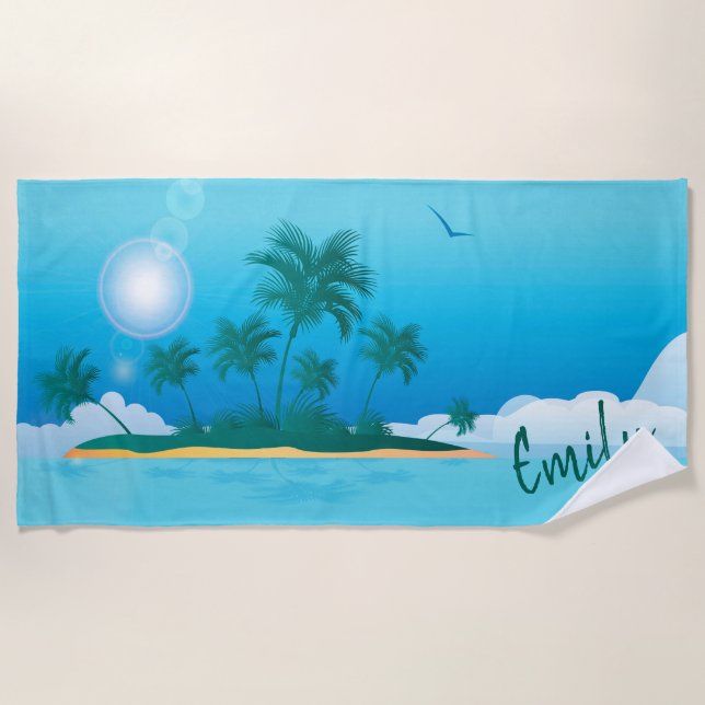 Serviette De Plage Palmiers (Devant)