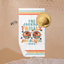 Palmiers lunettes de soleil rétro vacances en fami