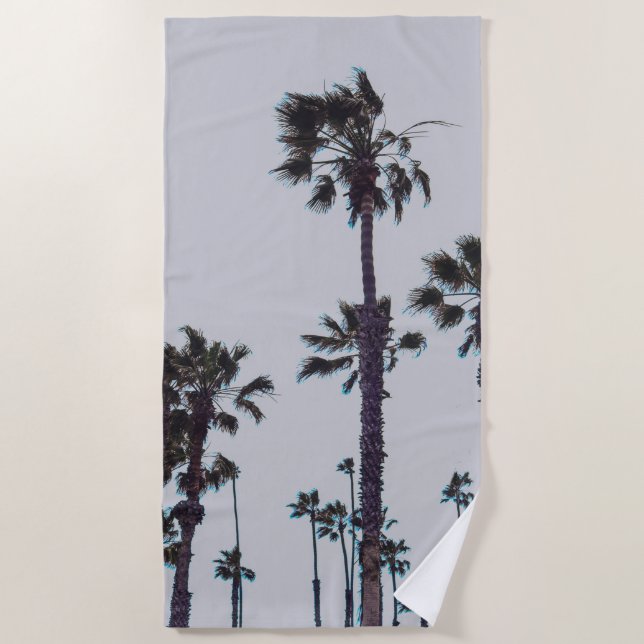 Serviette De Plage Palmiers Océan (Devant)