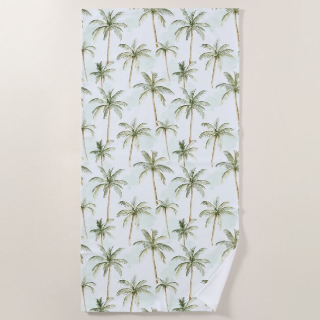 Serviette De Plage Palmiers Tropicaux (Devant)