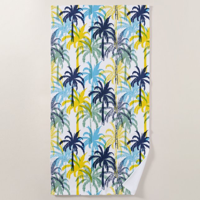 Serviette de plage Palmiers tropicaux (Devant)