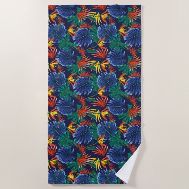 Serviette de plage Palmiers tropicaux (Devant)