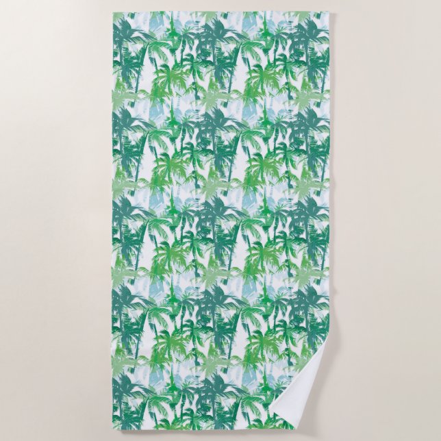 Serviette de plage Palmiers tropicaux (Devant)