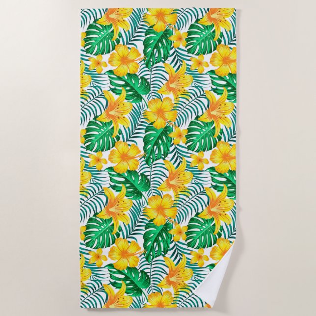 Serviette de plage Palmiers tropicaux (Devant)