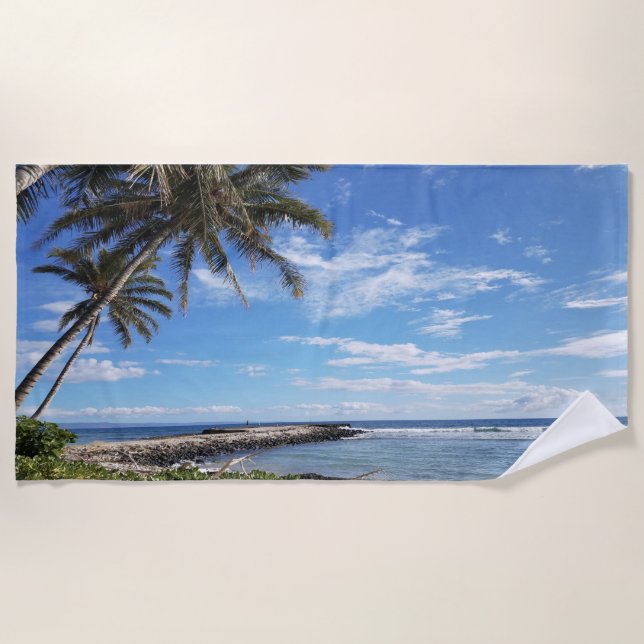 Serviette De Plage Palmiers vintages (Devant)