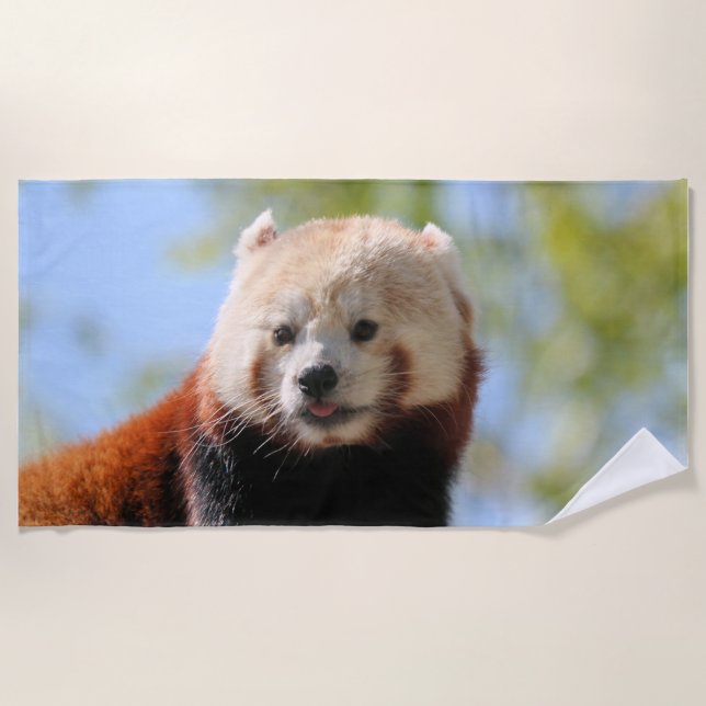 Serviette De Plage Panda rouge (Devant)