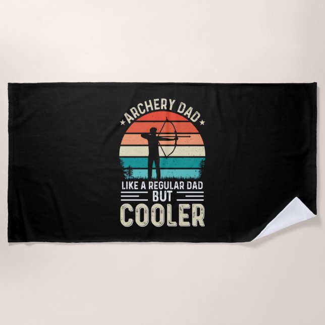 Serviette De Plage Papa au tir à l'arc (Devant)