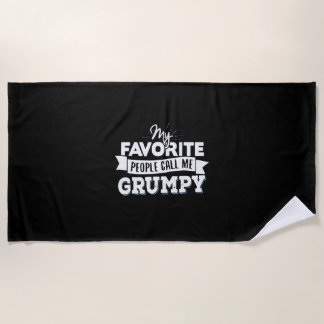 Serviette De Plage Papa Cadeau Mes Favoris Les Gens M'Appelent Grumpy