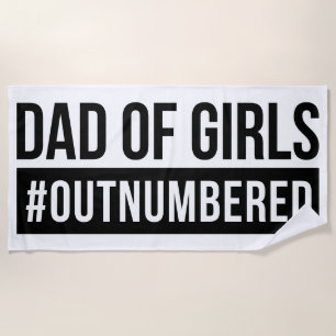 Serviette De Plage Papa des filles #Surnuméroté