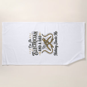 Serviette De Plage Papa électricien Rien ne me choque Chemise vintage