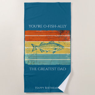 Serviette de plage papa personnalisée