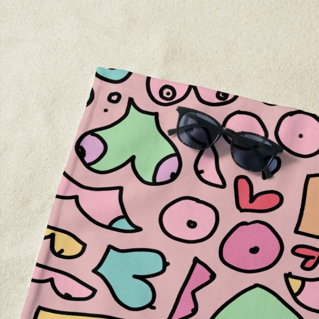 Serviette De Plage Papier Cadeau (En situation)