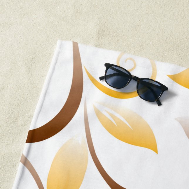 Serviette De Plage Papier mural à fleurs 5 (En situation)