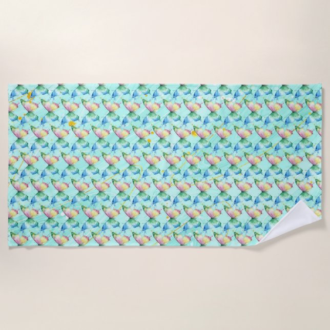 Serviette De Plage Papillon (Devant)