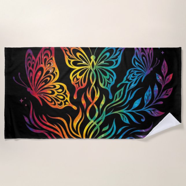 Serviette de plage Papillon (Devant)
