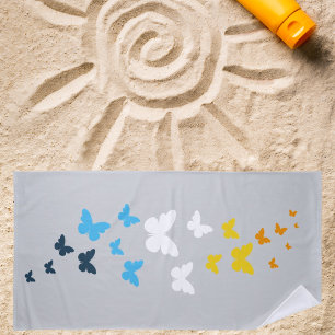 Serviette De Plage Papillon AroAce Pride - AroAce couleurs drapeau