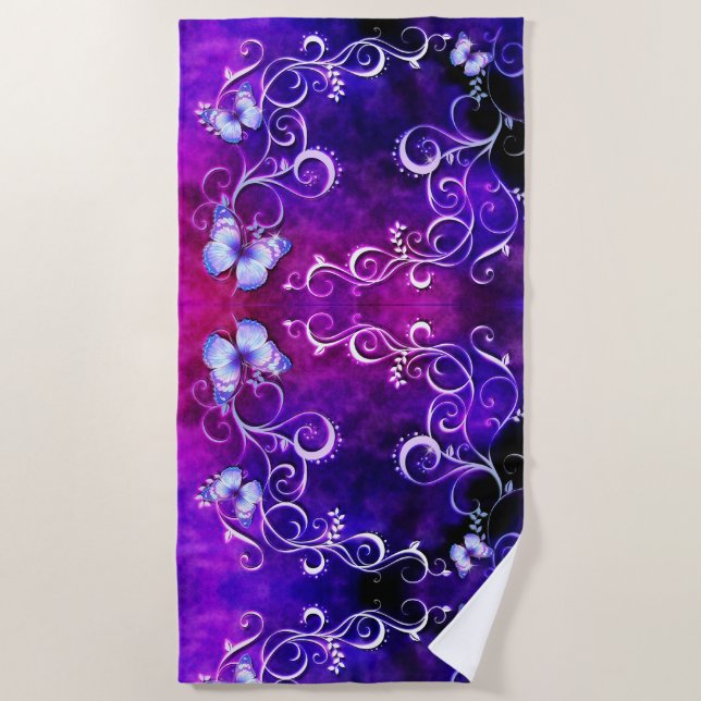 Serviette De Plage Papillon Art 3 Beach Towel (Devant)