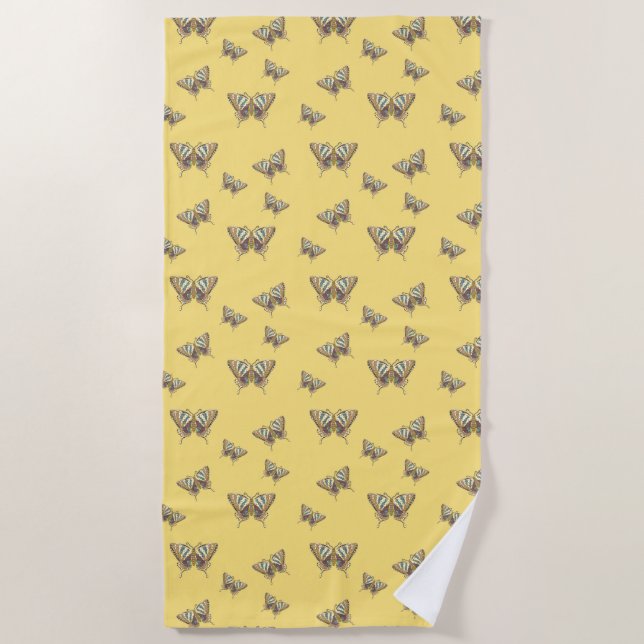 Serviette de plage Papillon Aztec (Devant)