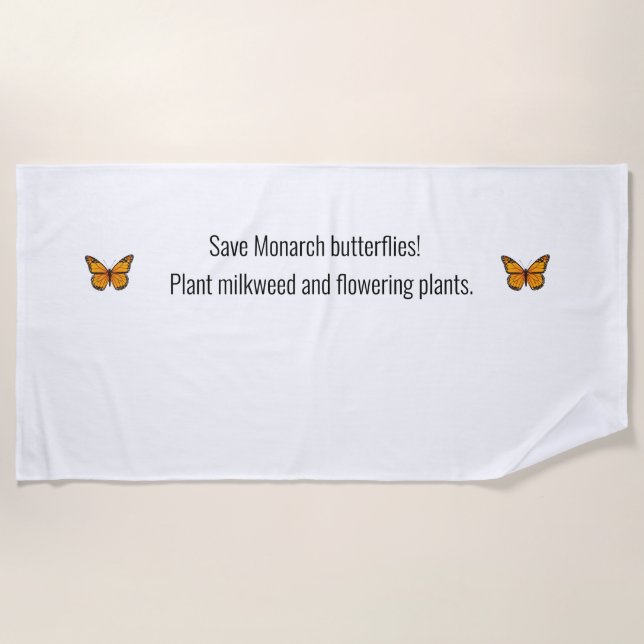 Serviette De Plage Papillon monarque (Devant)