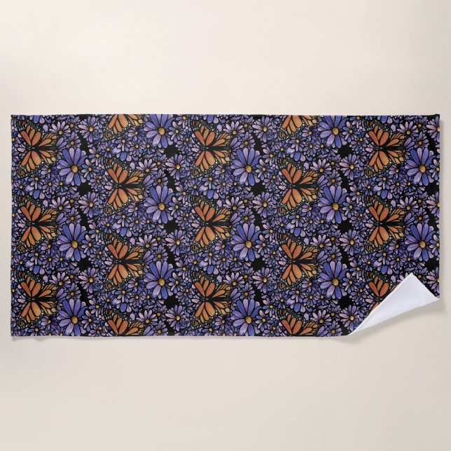 Serviette De Plage Papillon monarque (Devant)