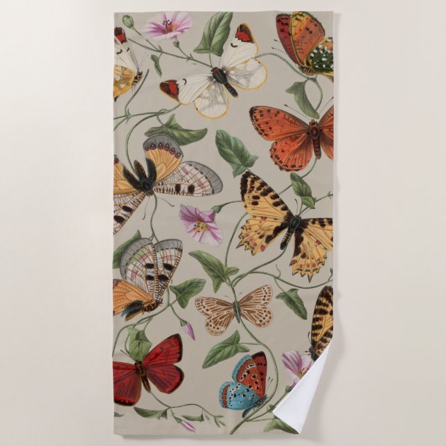 Serviette De Plage Papillon Moth Nature Collection Dessin (Devant)
