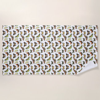 Serviette De Plage Papillons Vintage